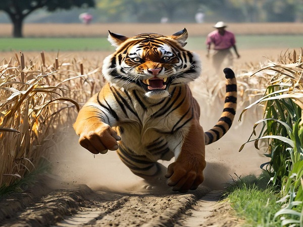 Tiger attack in Ramnagar