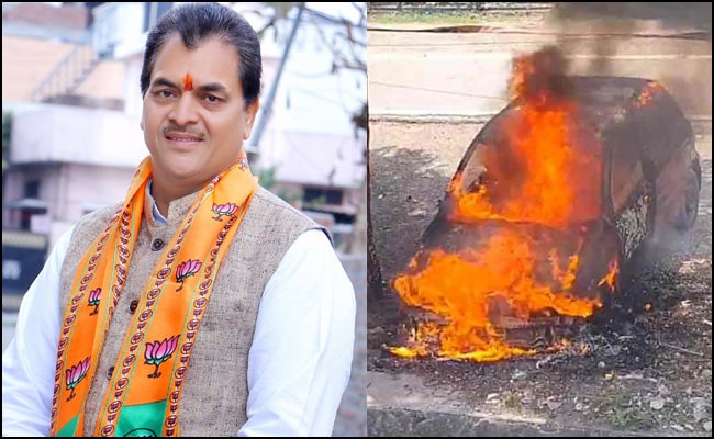 उत्तराखंड : कैबिनेट मंत्री प्रेमचंद अग्रवाल के कार्यालय के बाहर खड़ी कार में लगी आग