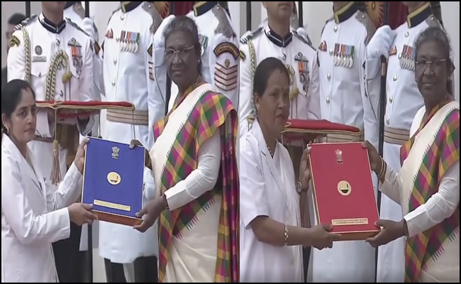 Uttarakhand - कुमाऊं की दो नर्सों को राष्ट्रपति द्रौपदी मुर्मू ने किया सम्मानित