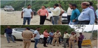 करतियागाड़ में खुल गया बाधित मार्ग, निरीक्षण को पहुंचे एसडीएम