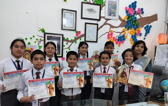 शारदा पब्लिक स्कूल अल्मोड़ा की अहाना बर्थवाल चित्रकला प्रतियोगिता में प्रथम