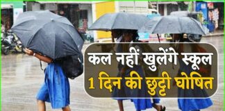 उत्तराखंड : भारी बारिश का रेड अलर्ट, इस जिले में कल बंद रहेंगे सभी स्कूल
