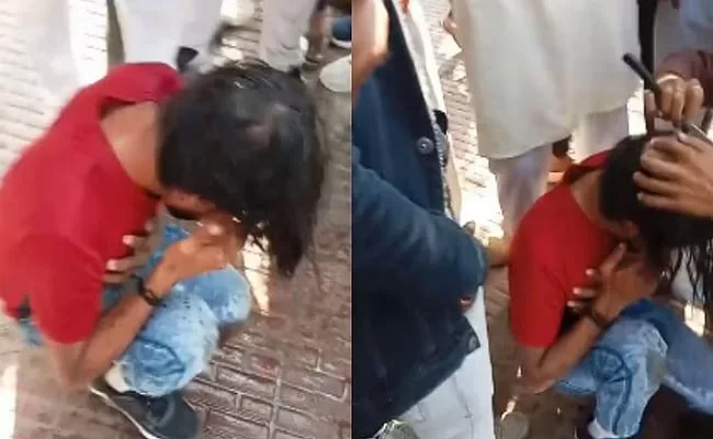 Haridwar : गंगा घाट पर प्रेमिका के साथ बैठे मुस्लिम युवक का सिर मुंडवाया; वीडियो वायरल