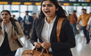 देहरादून एयरपोर्ट पर महिला यात्री का हंगामा
