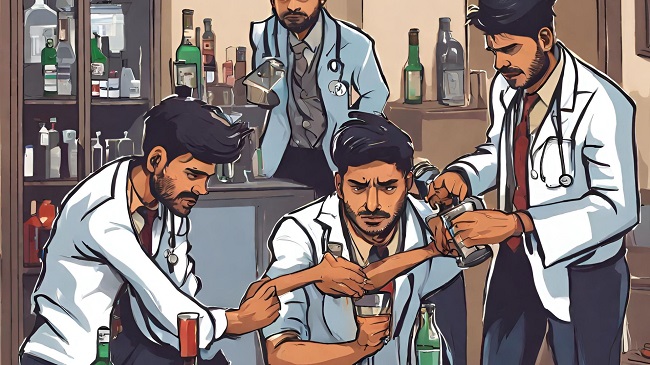 दबंगई पर उतरे गालीबाज डॉक्टर, शराब पीकर ग्रामीणों से अभद्रता