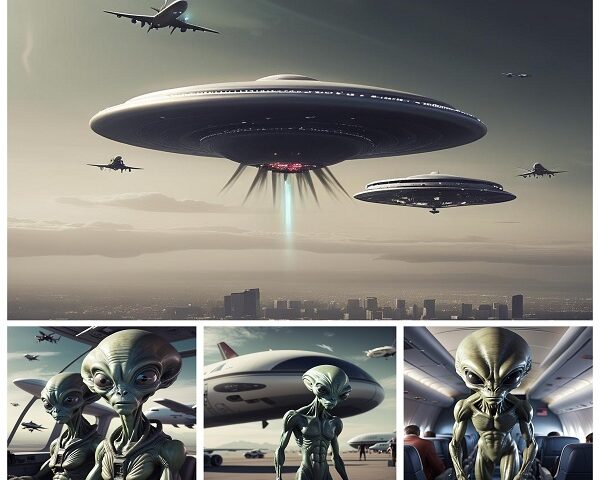 UFO में सवार होकर कमर्शियल फ्लाइट के आस—पास मंडराने लगे एलियन ! वीडियो वायरल