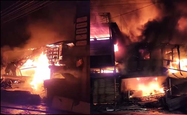 Major fire in Haldwani's Naya Bazar