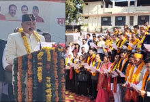 Haldwani: Newly elected Mayor Gajraj Singh Bisht and councilors took oath.