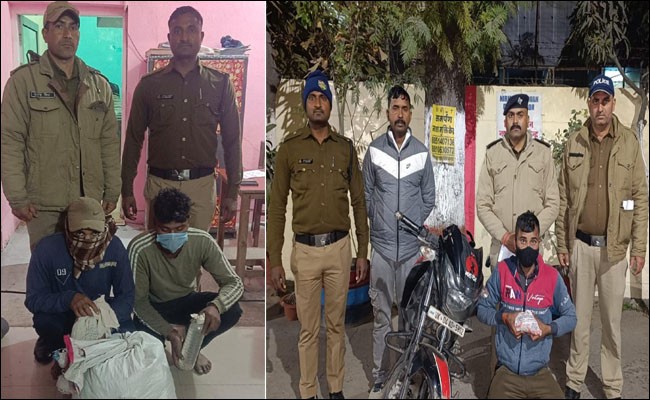 लालकुआं और भीमताल पुलिस ने किया 4 नशा तस्करों को गिरफ्तार