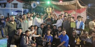 एनटीडी में चल रही रात्रिकालीन क्रिकेट प्रतियोगिता का भव्य समापन