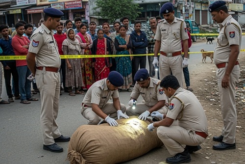 कट्टे में मिला 10 साल के बच्चे का अंगविहीन शव, जांच में जुटी पुलिस
