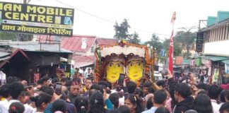 रानीखेत में मां नंदा-सुनंदा को भव्य शोभायात्रा के साथ दी गई विदाई