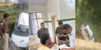 गहरी खाई में गिरी ऑल्टो कार