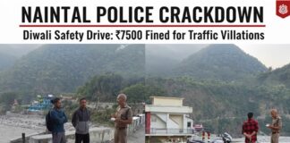 दीपावली से पहले खैरना पुलिस का एक्शन: 7500 रु. काटा चालान