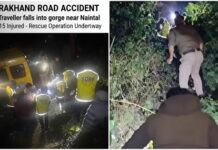 कैंची धाम से लौटते पर्यटकों का टेंपो ट्रैवलर खाई में गिरा, 2 की मौत, 15 घायल टेंपो ट्रैवलर खाई में गिरा