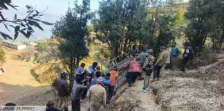 धारी में तेंदुए को पकड़ने के लिए बिछाया गया जाल