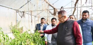 कृषि मंत्री गणेश जोशी ने की किसानों से 'चौपाल', पॉलीहाउस कृषि की सराहना