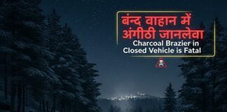 कार में कोयले की अंगीठी जलाना पड़ा भारी