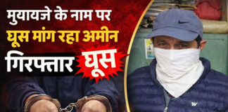 विजिलेंस का बड़ा एक्शन: मुआवजे के नाम पर घूस मांग रहा अमीन गिरफ्तार