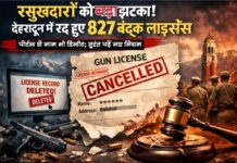 रसूखदारों को बड़ा झटका! देहरादून में क्यों रद्द हुए 827 शस्त्र लाइसेंस? देहरादून में क्यों रद्द हुए 827 बंदूक लाइसेंस