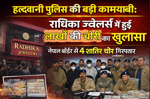 राधिका ज्वेलर्स में हुई लाखों की चोरी का खुलासा