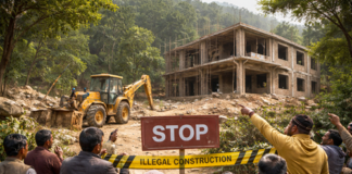 सरकारी भूमि पर अवैध कब्ज़े का आरोप