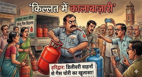 22 har 2 गैस सिलिंडर की किल्लत के बीच 'कालाबाजारी' का भंडाफोड़