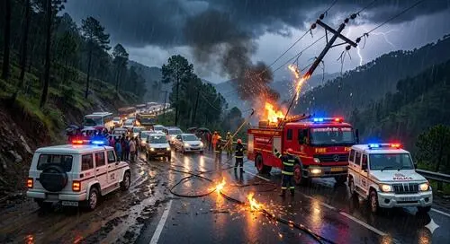 बागेश्वर में बारिश का कहर: चरमराई बिजली व्यवस्था, अंधेरे में डूबे कई इलाके