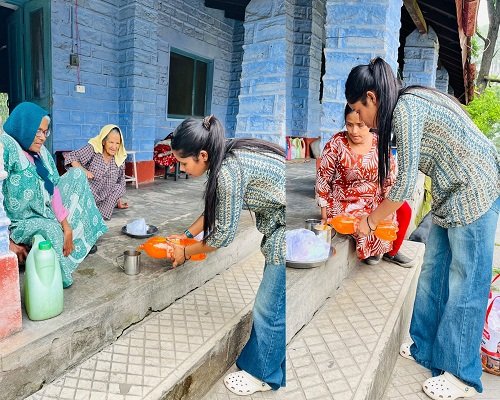 16almp2 माउंट एवरेस्ट फतह करने वाली रेबेका ने कुष्ठ रोगियों संग बांटी खुशियां