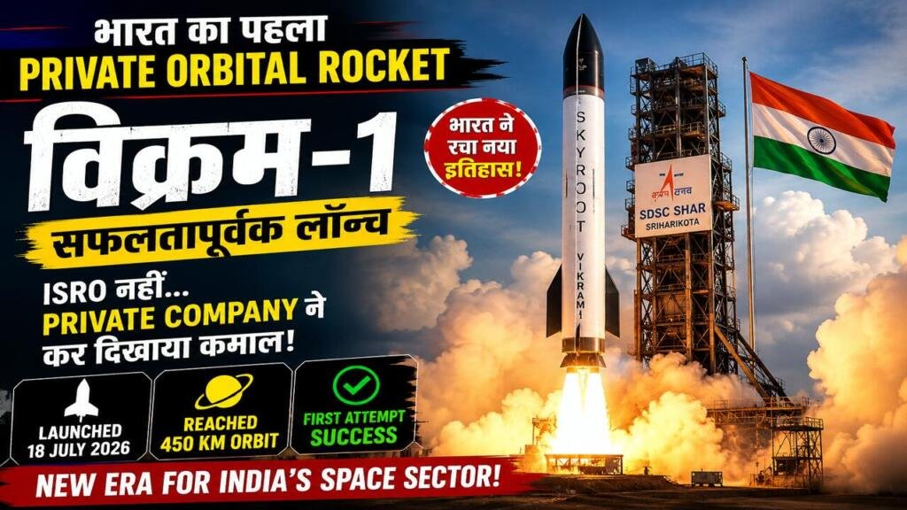 भारत का पहला प्राइवेट ऑर्बिटल रॉकेट Vikram-1