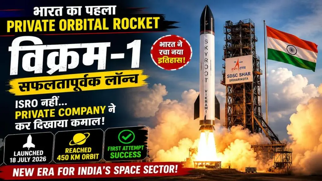 भारत का पहला प्राइवेट ऑर्बिटल रॉकेट Vikram-1