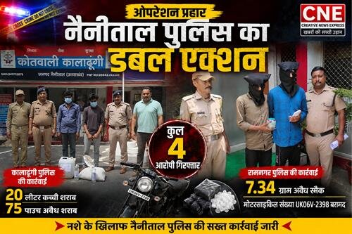 news cne BREAKING NEWS: नैनीताल में नशे पर बड़ा प्रहार, चार आरोपी गिरफ्तार