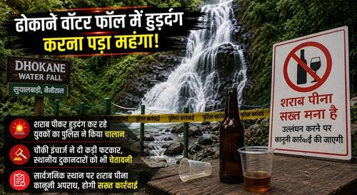 water fall action ढोकाने वॉटर फॉल में हुड़दंग मचाना पड़ा महंगा, पुलिस ने सिखाया सबक