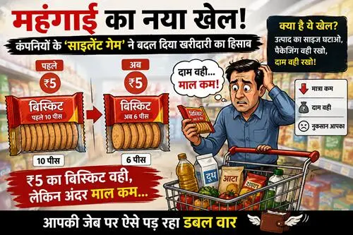 price raise महंगाई का नया खेल! ₹5 का बिस्किट वही, लेकिन अंदर माल कम