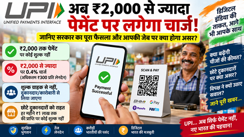 upi UPI से ₹2,000 से ज्यादा भेजे तो लगेगा चार्ज? जानिए सरकार का पूरा फैसला