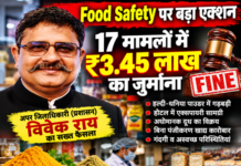 Food Safety पर बड़ा एक्शन: 17 मामलों में 3.45 लाख का जुर्माना Food Safety पर बड़ा एक्शन: 17 मामलों में 3.45 लाख का जुर्माना