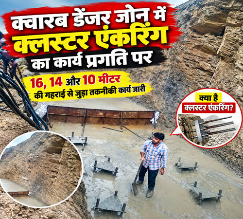 Mountain Road Cluster Anchoring क्वारब डेंजर जोन में क्लस्टर एंकरिंग का कार्य प्रगति पर, सड़क को मजबूती देने की कवायद तेज