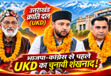 भाजपा-कांग्रेस से पहले UKD का चुनावी शंखनाद, 16 सीटों पर प्रत्याशी घोषित भाजपा-कांग्रेस से पहले UKD का चुनावी शंखनाद, 16 सीटों पर प्रत्याशी घोषित